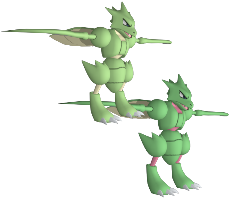 3DS - Pokémon X / Y - #123 Scyther - The Models Resource