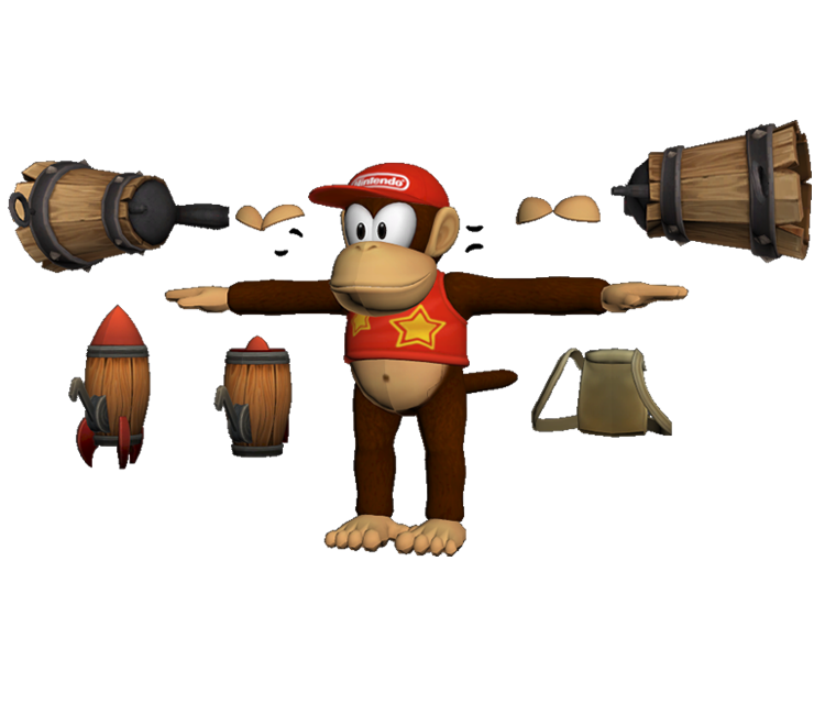 Wii U - Donkey Kong Country: Tropical Freeze - Diddy Kong - The Models