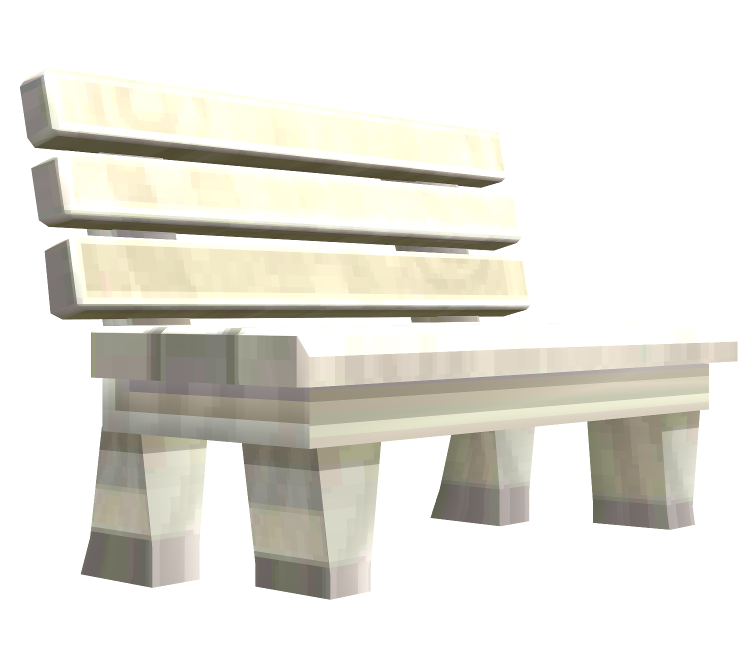 3DS - Animal Crossing: New Leaf - Wood Bench - The Models Resource