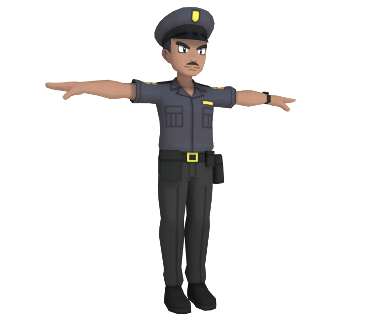 3DS - Pokémon Sun / Moon - Police Officer - The Models Resource