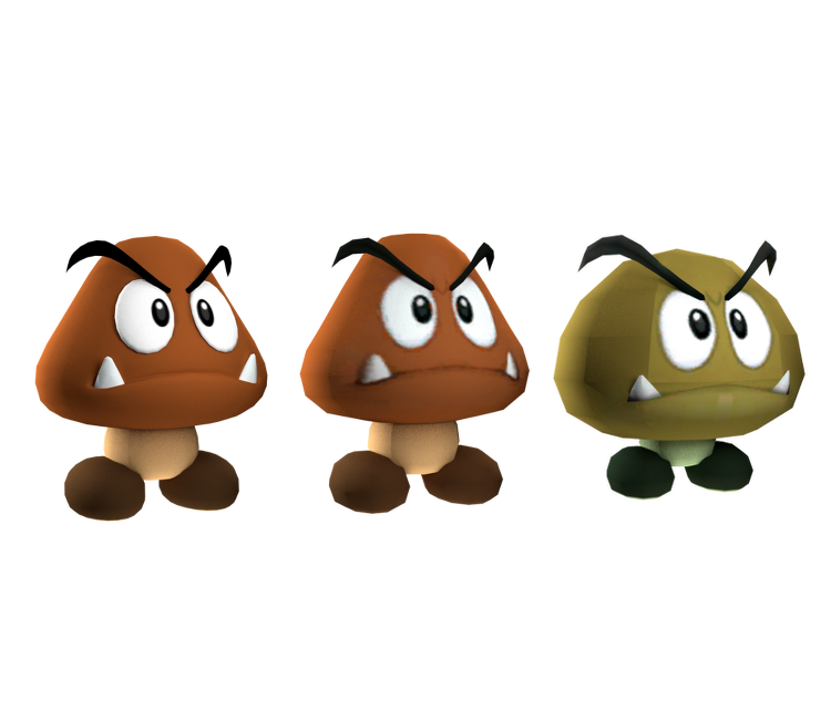 Wii - Super Mario Galaxy - Goombas - The Models Resource