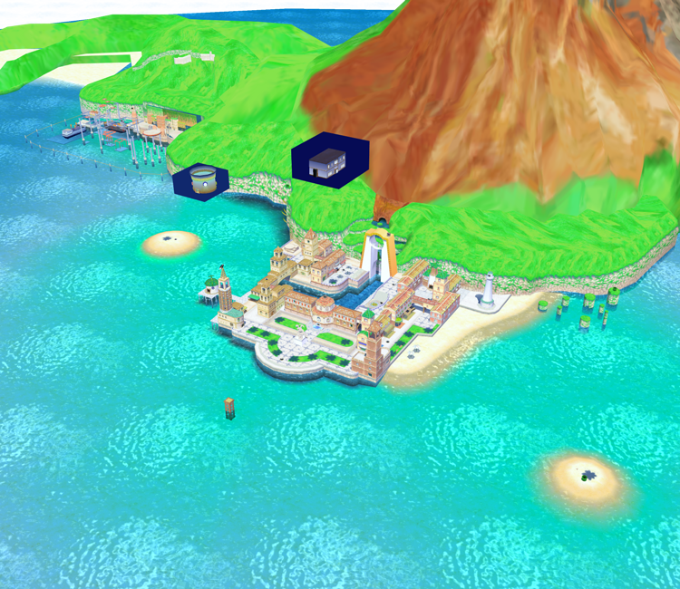 super mario sunshine yoshi delfino plaza island