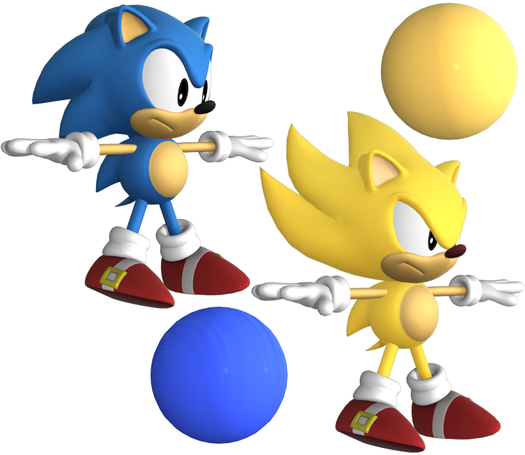 Classic Sonic the hedgehog, 3D models download