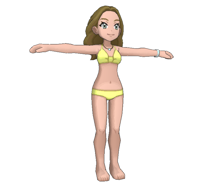 3ds Pokémon Ultra Sun Ultra Moon Swimmer Female The Models Resource 