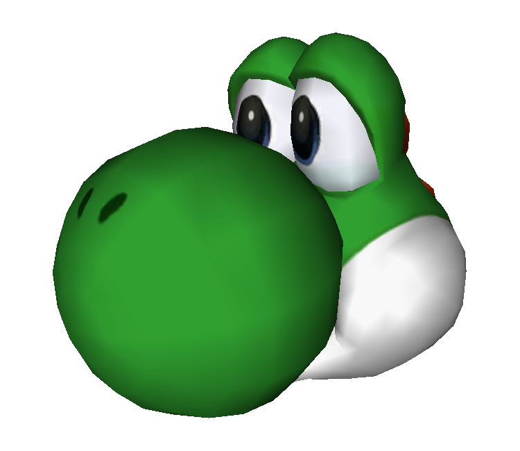 Ds Dsi Super Mario 64 Ds Yoshi Head The Models Resource 