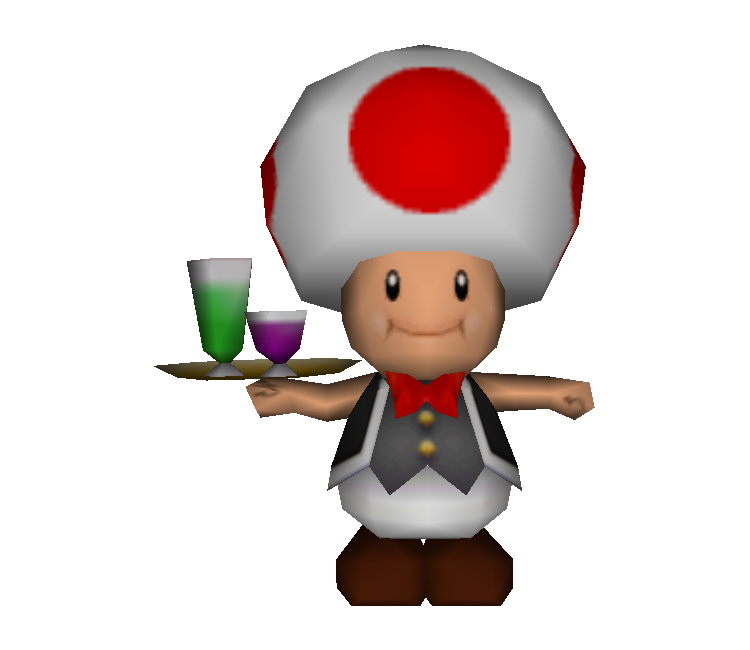 Ds Dsi Super Mario 64 Ds Toad Waiter The Models Resource 4302