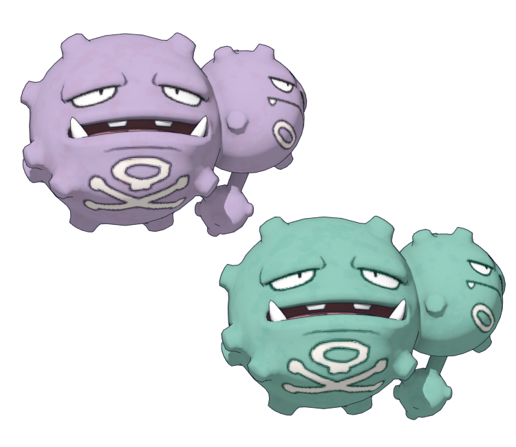 3DS - Pokémon X / Y - #110 Weezing - The Models Resource