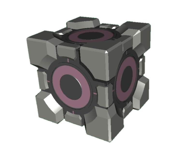 Pc Computer Portal 2 Companion Cube The Models Resource