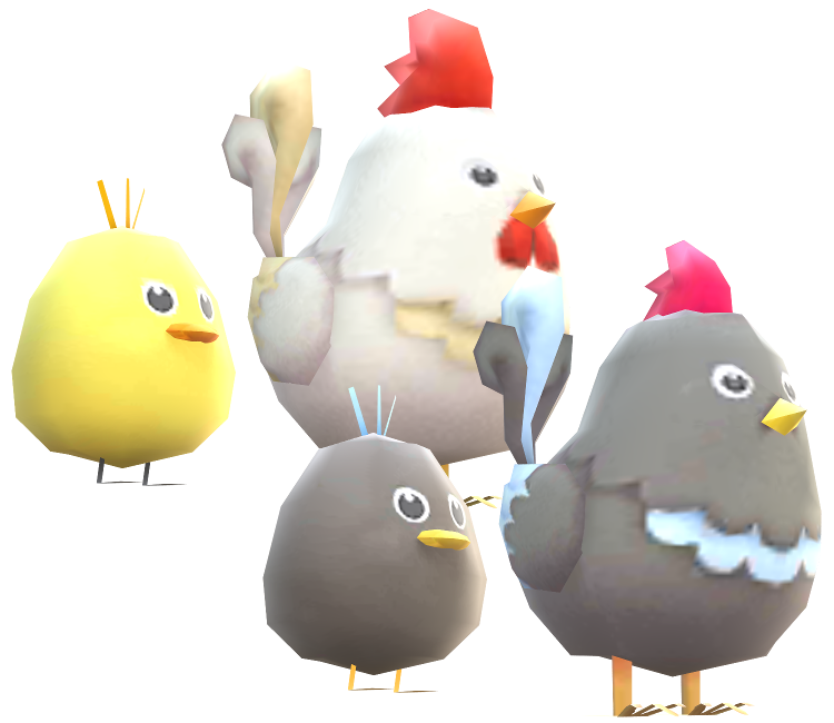 3DS - Harvest Moon: A New Beginning - Chickens - The Models Resource