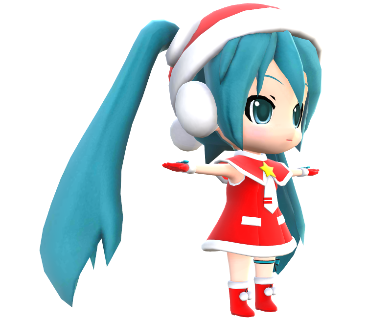 3DS - Hatsune Miku: Project Mirai 2 - Miku (Santa) - The Models Resource