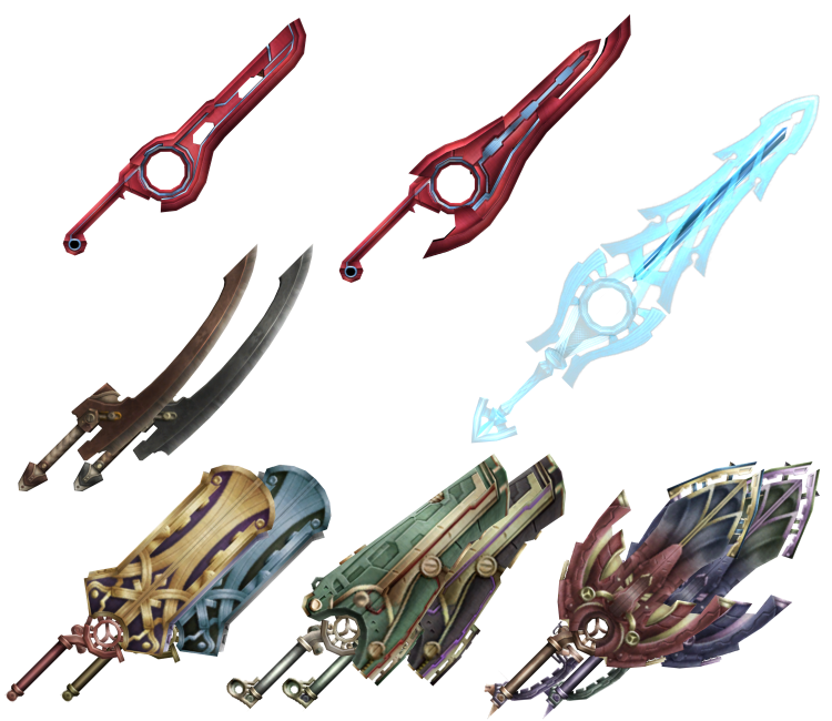 Wii  Xenoblade Chronicles  Shulk's Weapons  The Models Resource