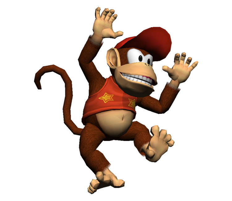 Wii - Super Smash Bros. Brawl - Diddy Kong (Original) Trophy - The ...