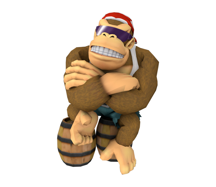 Wii - Super Smash Bros. Brawl - Funky Kong Trophy - The Models Resource