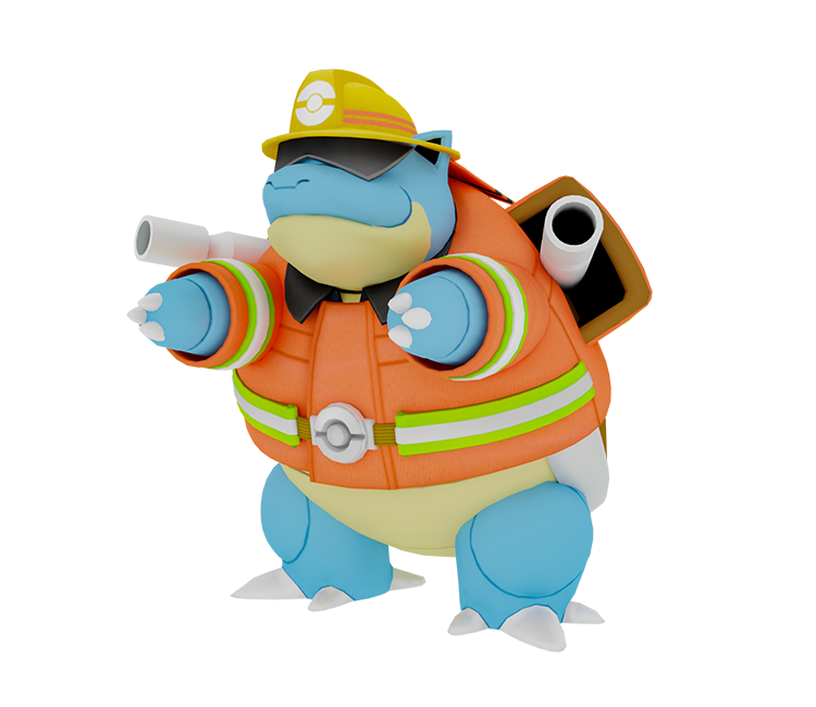 Mobile Pokémon Unite 009 Blastoise Firefighter Style The Models Resource 