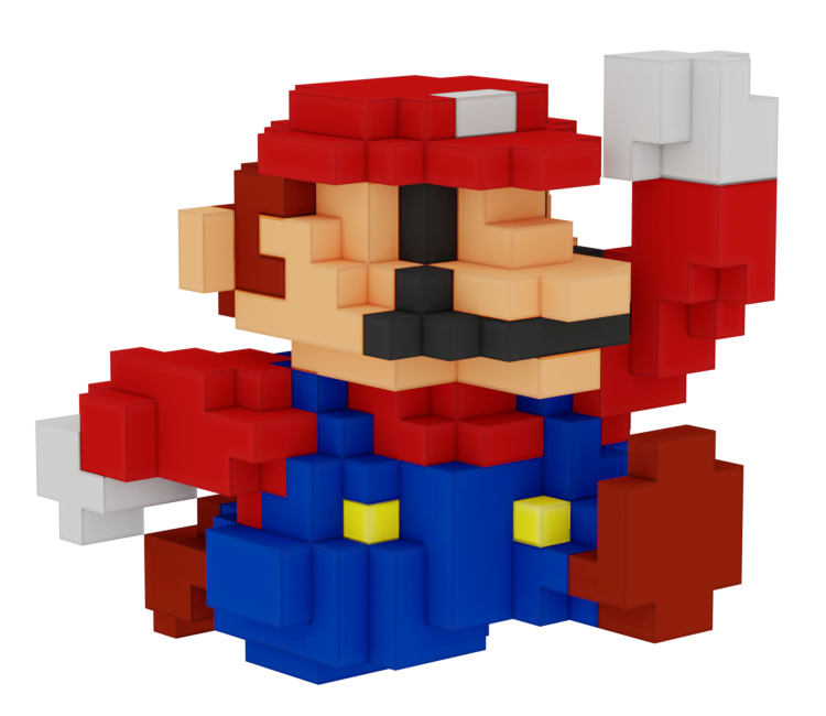 Nintendo Switch - Super Mario Odyssey - Mario (8-Bit) - The Models Resource