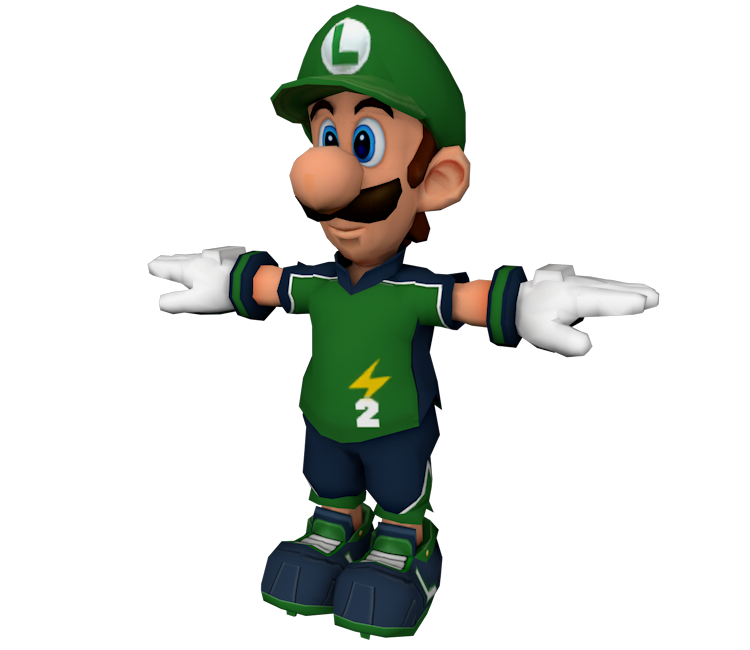GameCube - Super Mario Strikers - Luigi - The Models Resource