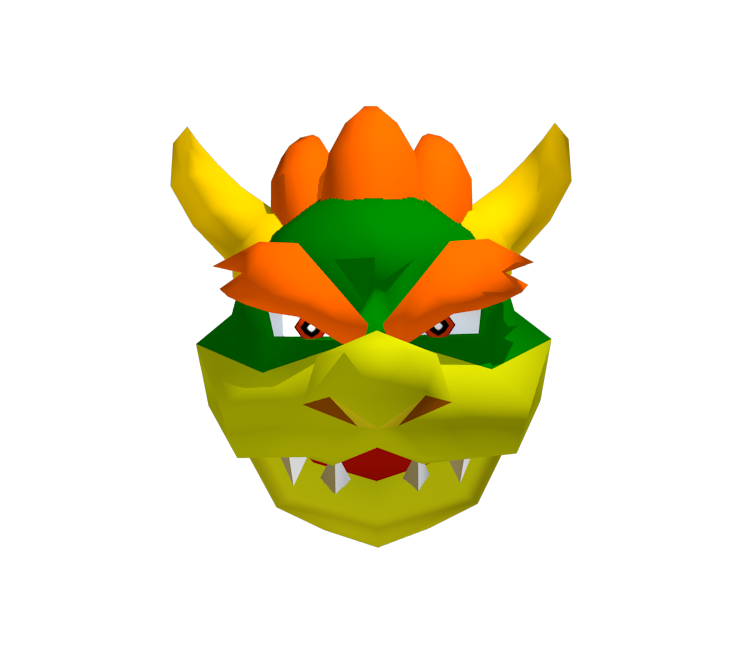 Nintendo 64 - Mario Party - Bowser Face - The Models Resource