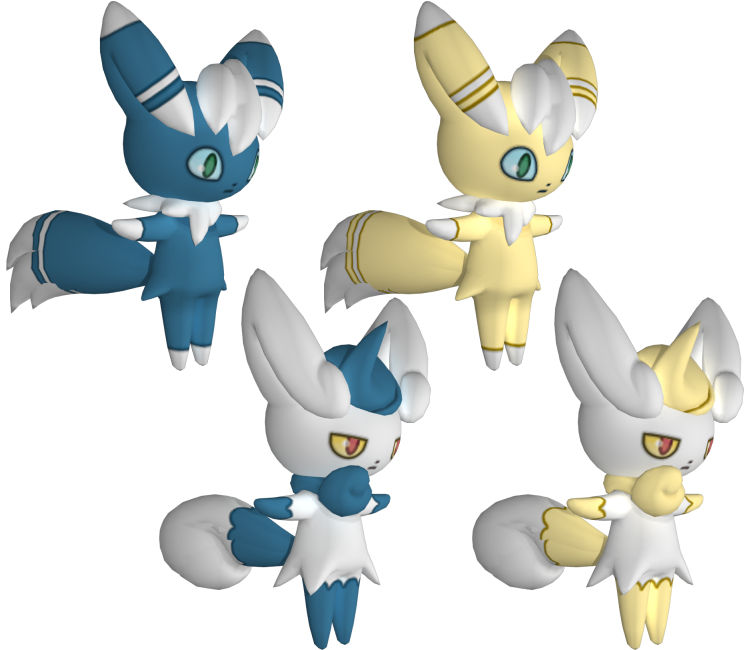 3DS - Pokémon X / Y - #678 Meowstic - The Models Resource