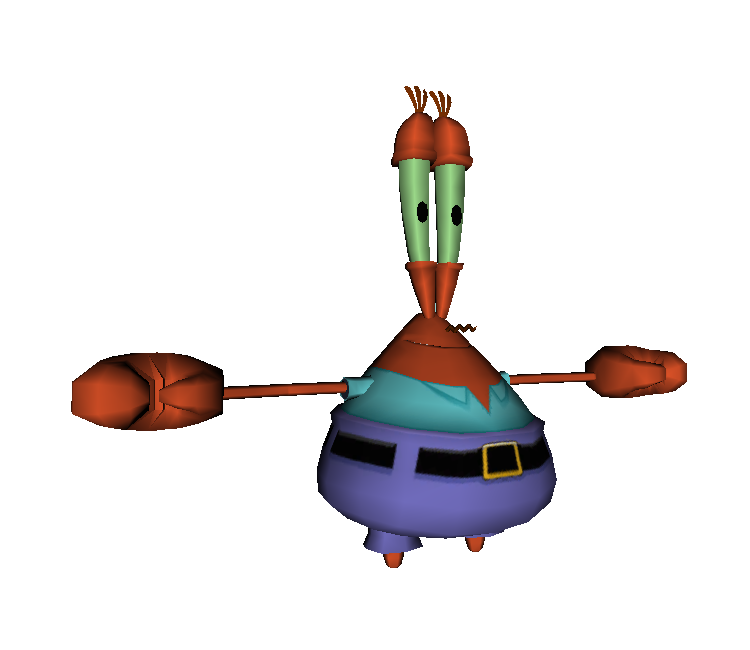 Wii Spongebob Squarepants Plankton S Robotic Revenge Mr Krabs The Models Resource