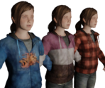 Ellie (Raincoat, Red Flannel, Jak Hoodie)